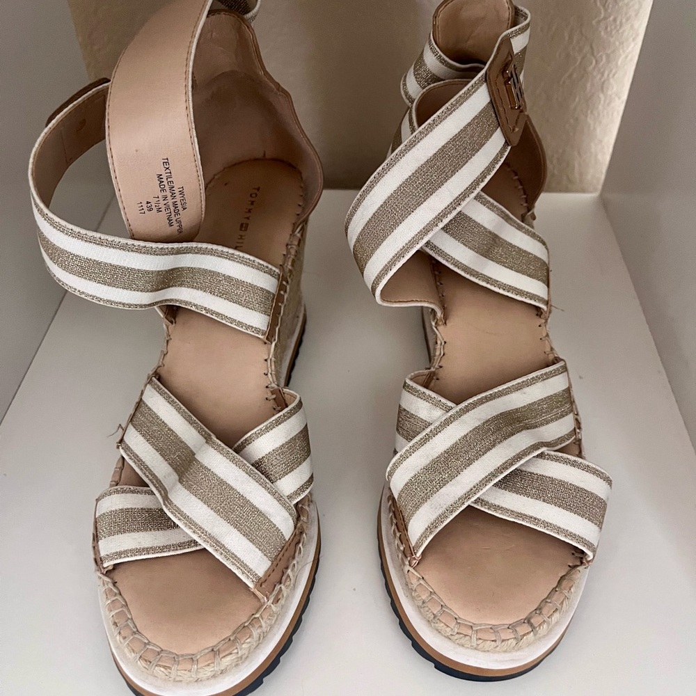 Striped Beige Sandals